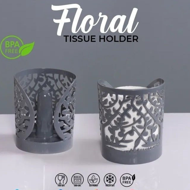 Flower Design Tissue Roll Paper Holder. - DS Traders