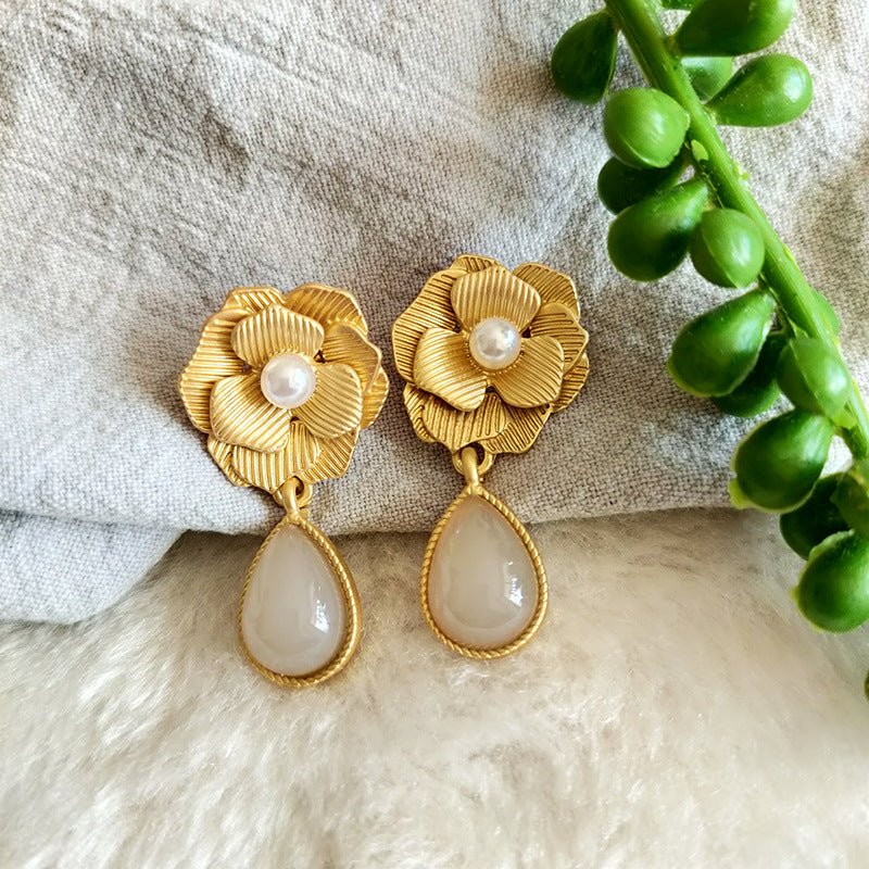 Flower Drop Earrings - DS Traders