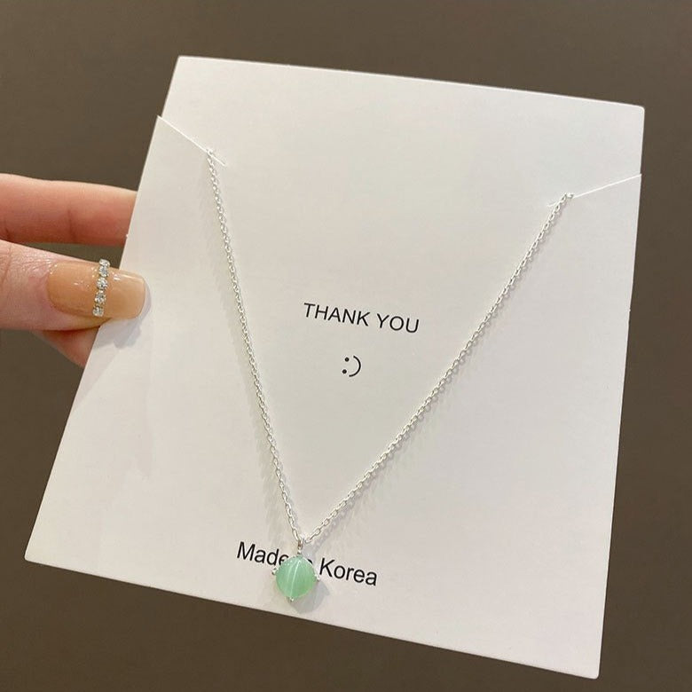 Green Crystal Stone Necklace - DS Traders