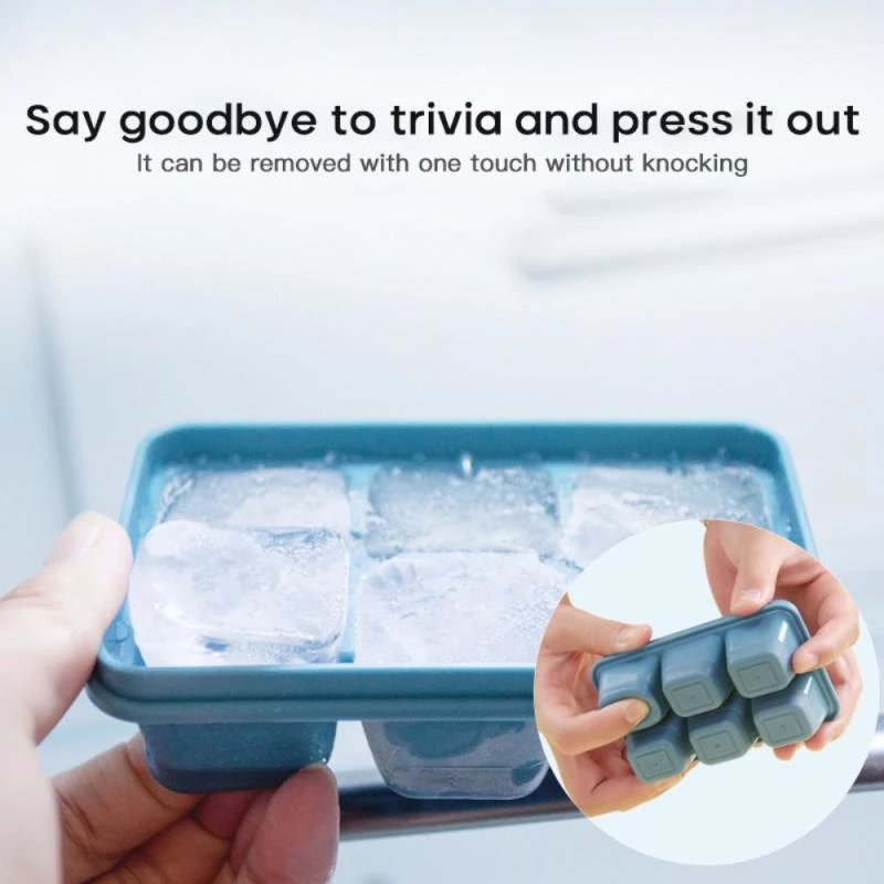 Ice Cube Mould with DIY Lid 6 Grid - DS Traders