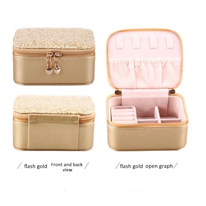 Jewelry Travel Organizer,Portable Small Jewelry Boxes Traveling Essentials for Women,Rose Red. - DS Traders
