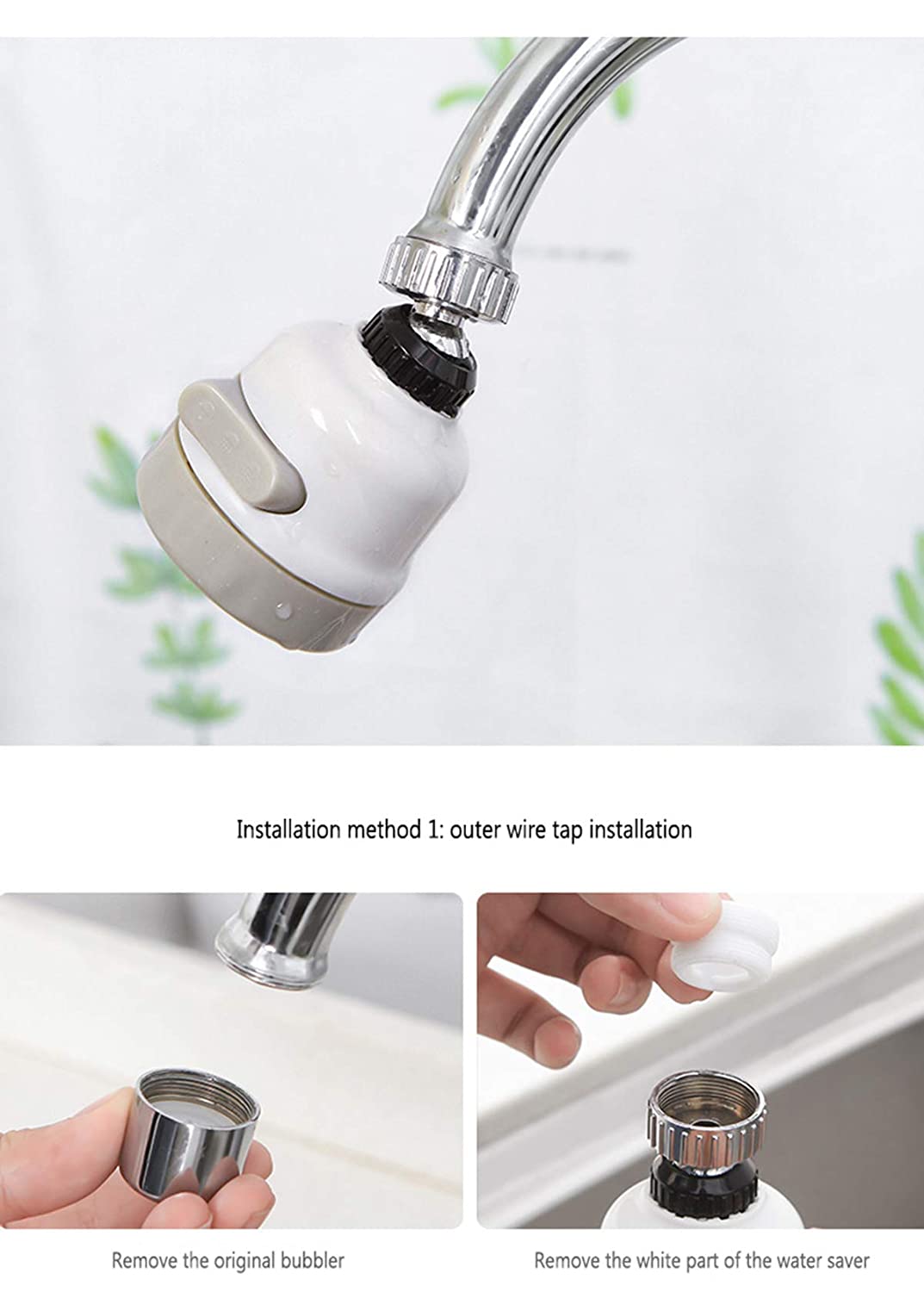Kitchen Faucet Extender,3 Modes Position Adjustable Sink Faucet Sprayer - DS Traders