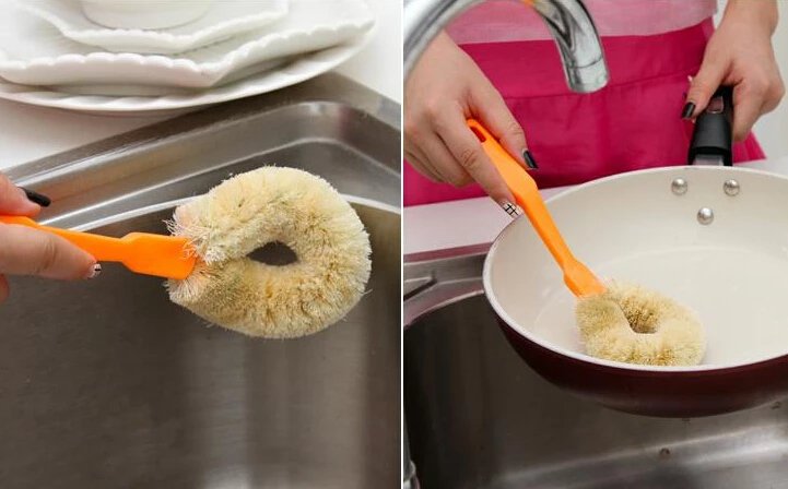 Kitchen Long-handle nonstick skillet brush oil cleaning brush - DS Traders