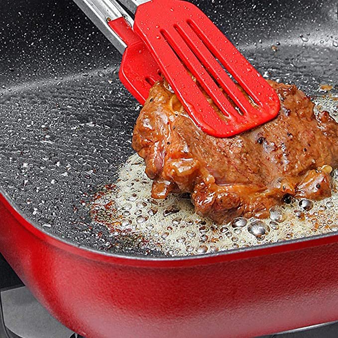 Long Handle No-Stick BBQ Grilling Kitchen Tongs. - DS Traders