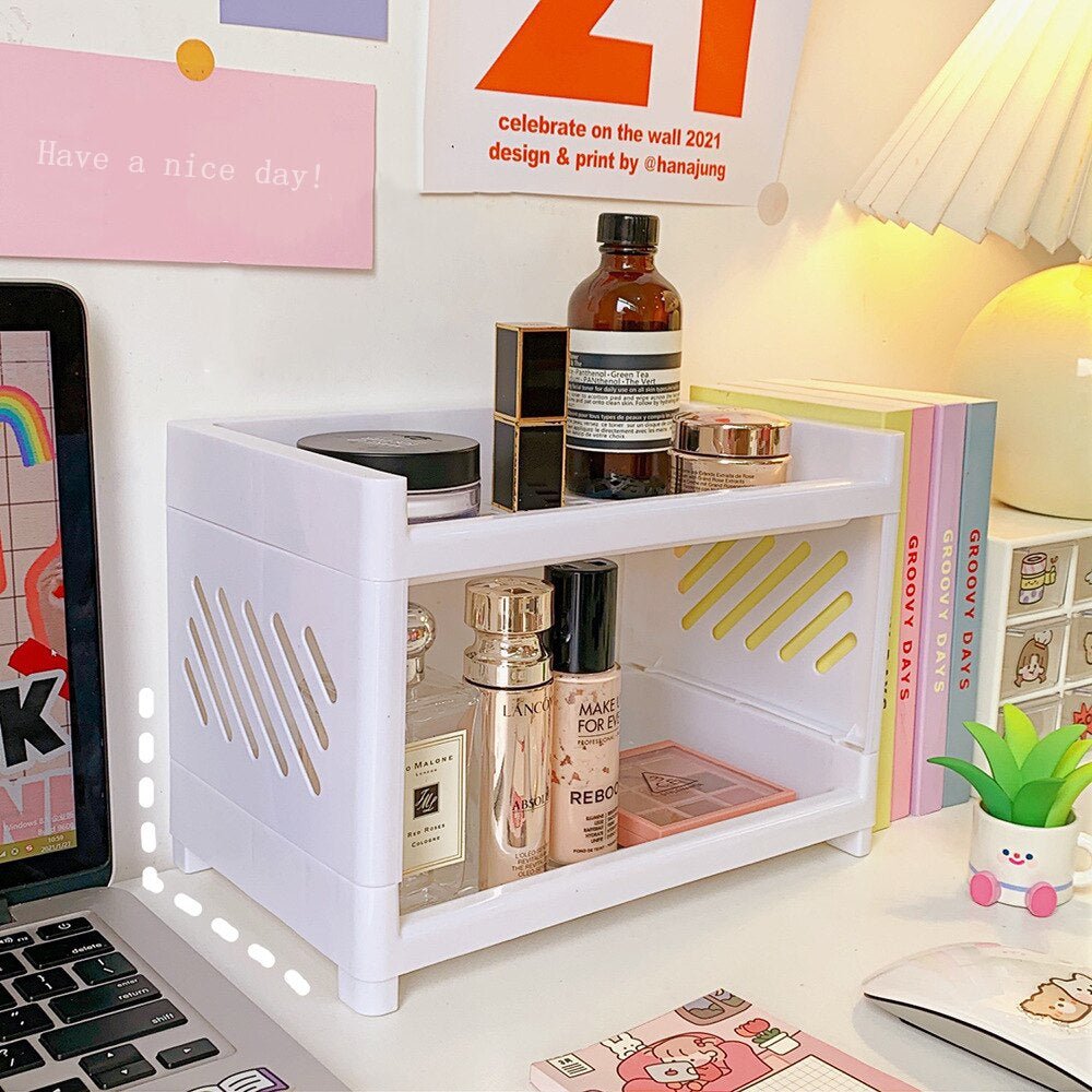 Multifunctional 2 Layers Desktop Organizer Storage Rack. - DS Traders