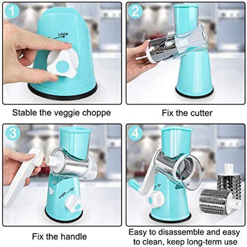Multifunctional Manual Vegetable Drum Chopper. - DS Traders