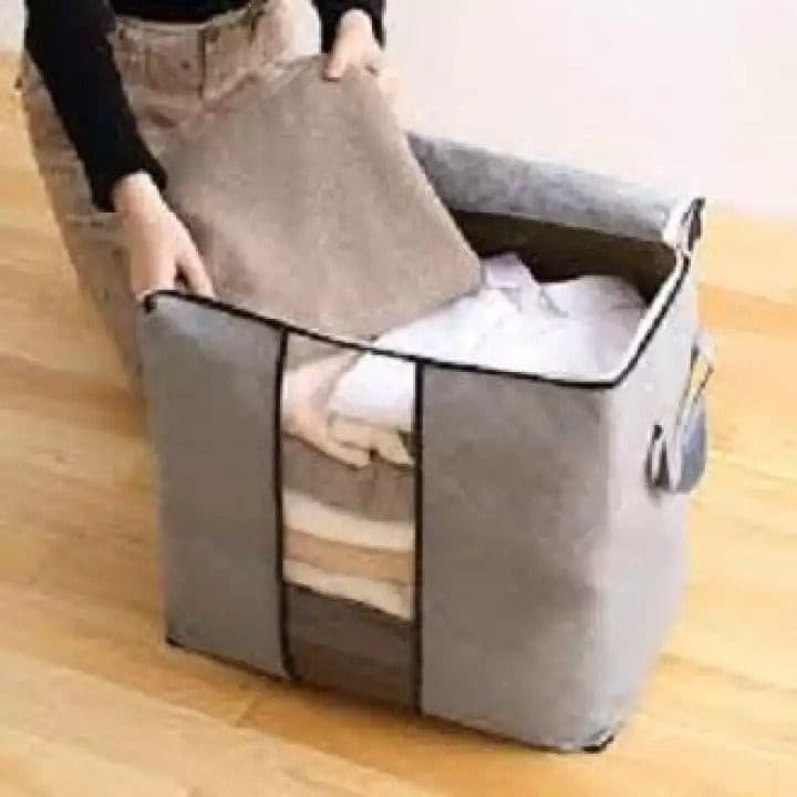 Multipurpose Storage Bag & Organizer for Clothes & Blanket | Grey - DS Traders