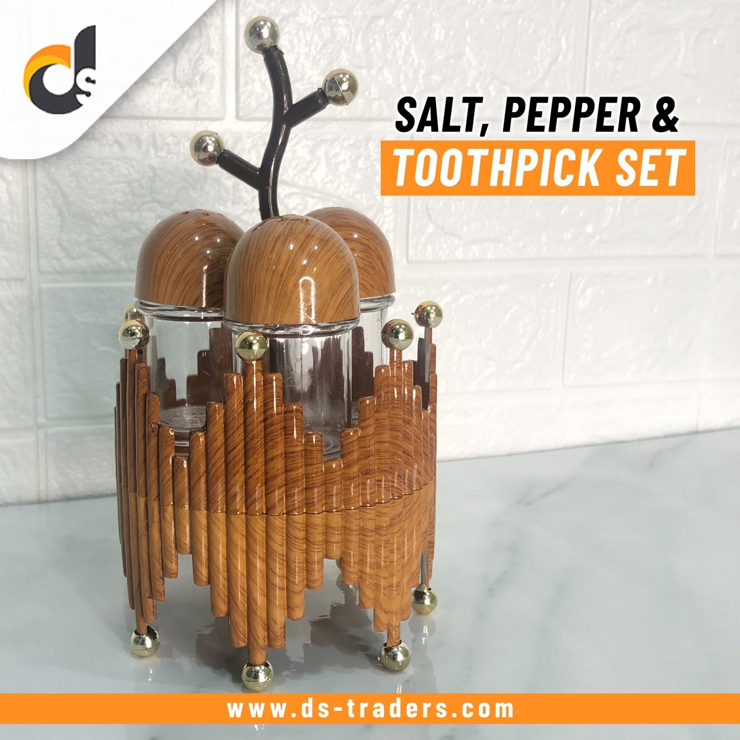 New Salt Pepper & Tooth Pick Set. - DS Traders