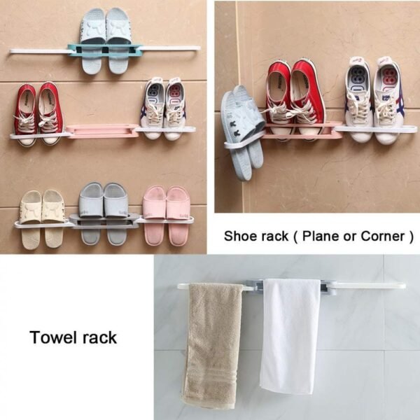 Pack of 1 - WALL MOUNTED FOLDING SHOE RACK - DS Traders