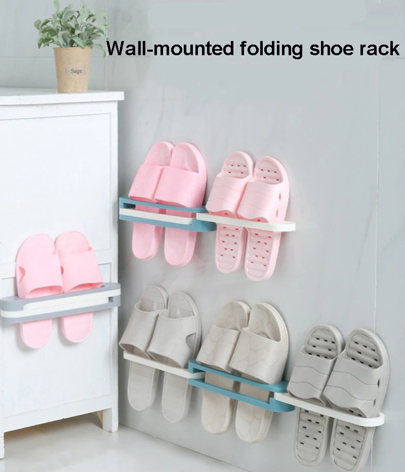 Pack of 1 - WALL MOUNTED FOLDING SHOE RACK - DS Traders