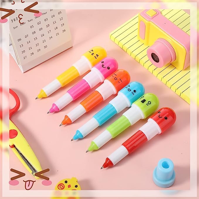 Pack Of 2 Fancy Creative Capsule Pill Design Ball Pen. - DS Traders