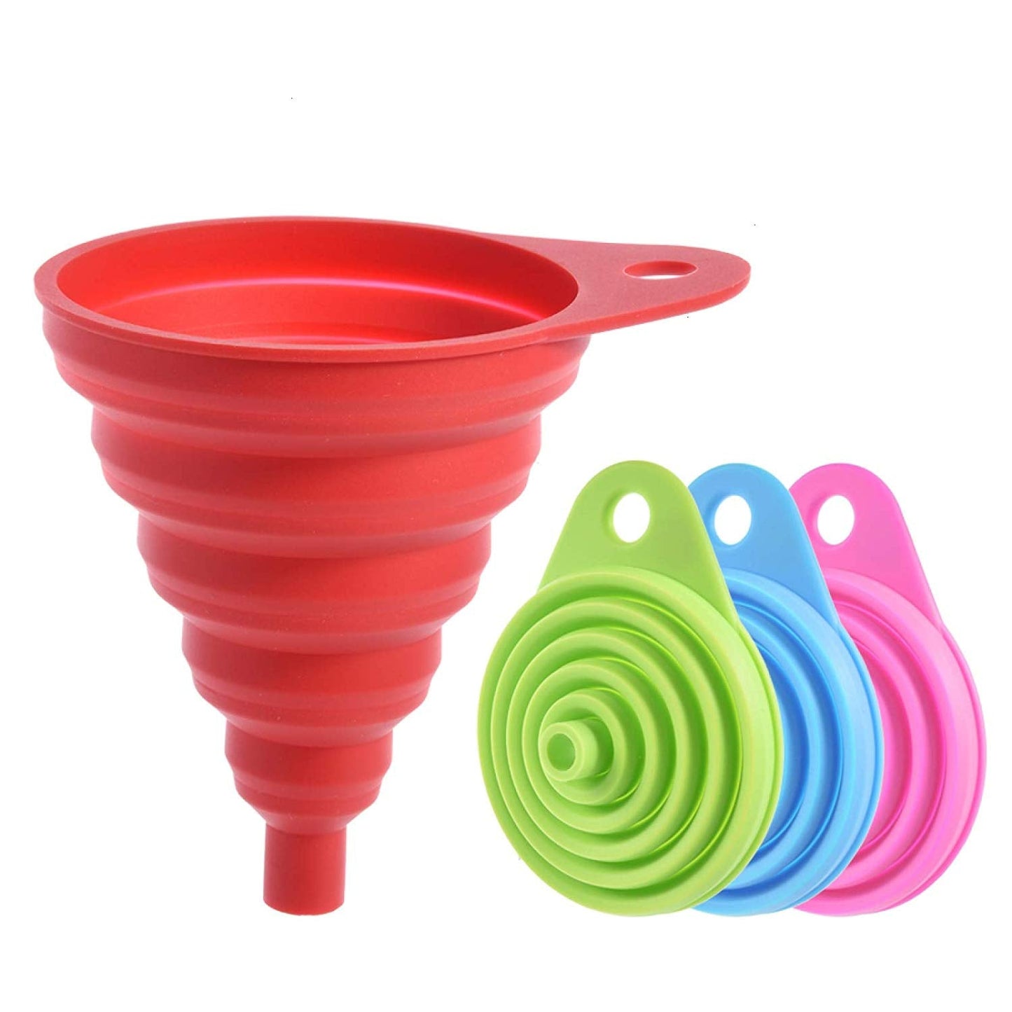 Pack Of 2 - Foldable and Collapsible Silicone Funnel - DS Traders