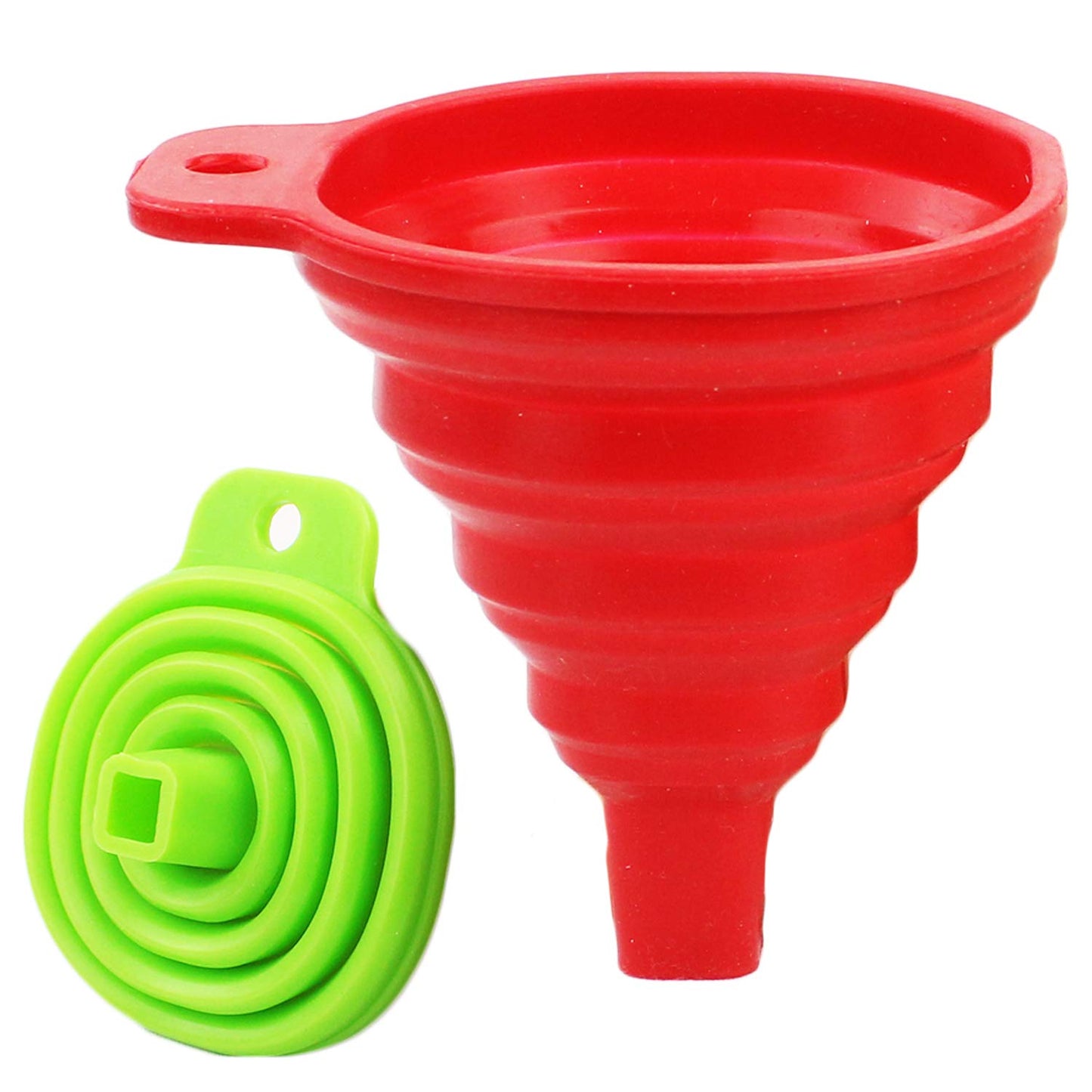 Pack Of 2 - Foldable and Collapsible Silicone Funnel - DS Traders