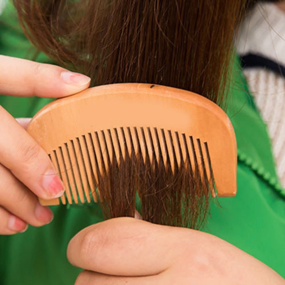 Pack Of 2 - Trendy Wooden Engraved Hair Comb. - DS Traders