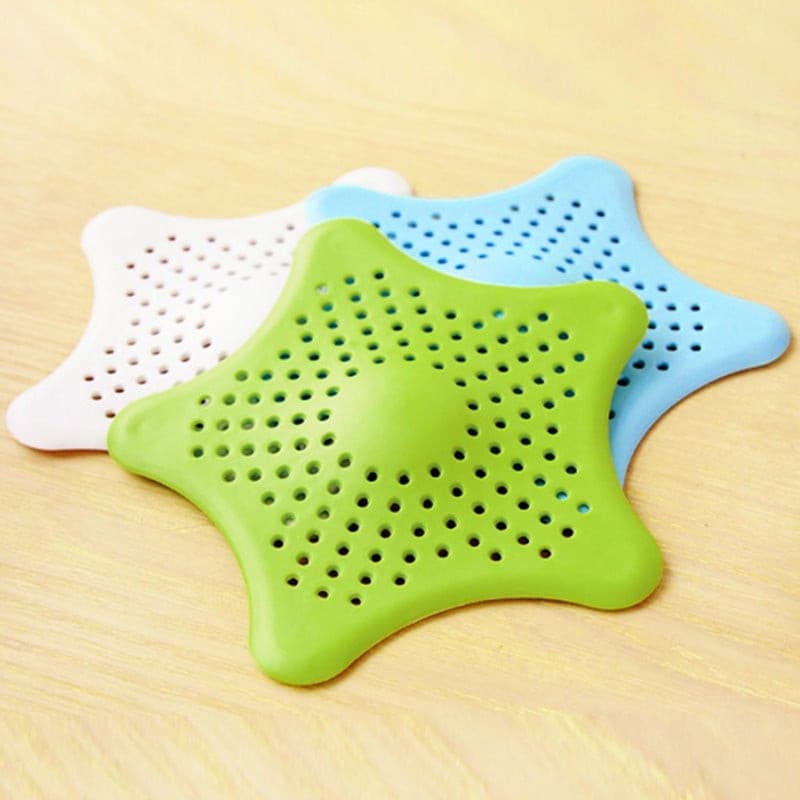 Pack of 3 - Silicone Rubber Five-pointed Star Sink Filter - DS Traders