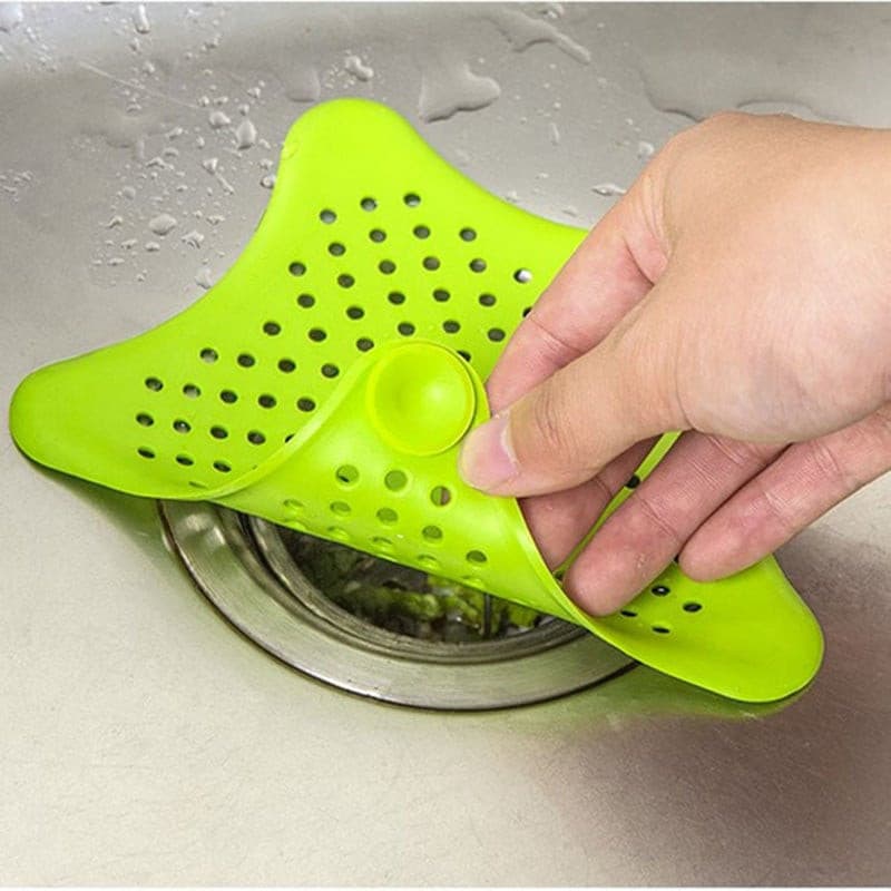 Pack of 3 - Silicone Rubber Five-pointed Star Sink Filter - DS Traders