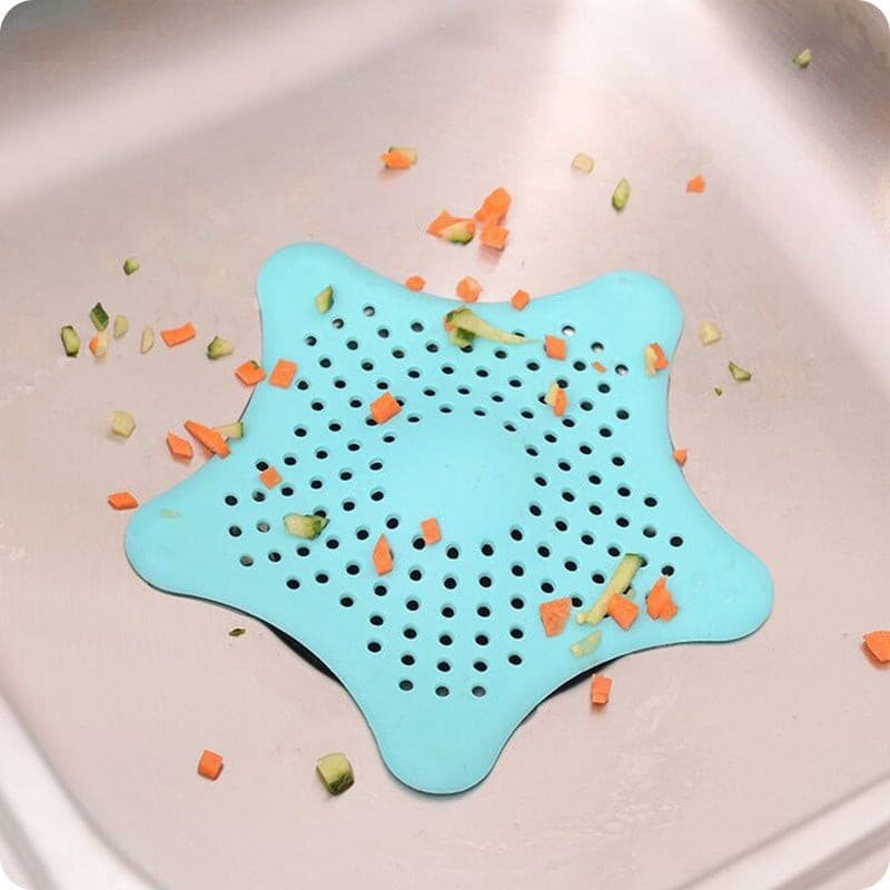 Pack of 3 - Silicone Rubber Five-pointed Star Sink Filter - DS Traders