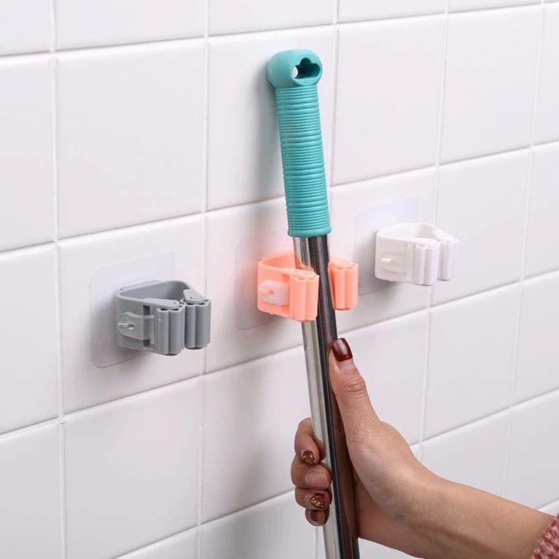Pack Of 3 - Wall Mounted Mop, Brush & Broom Holder - DS Traders