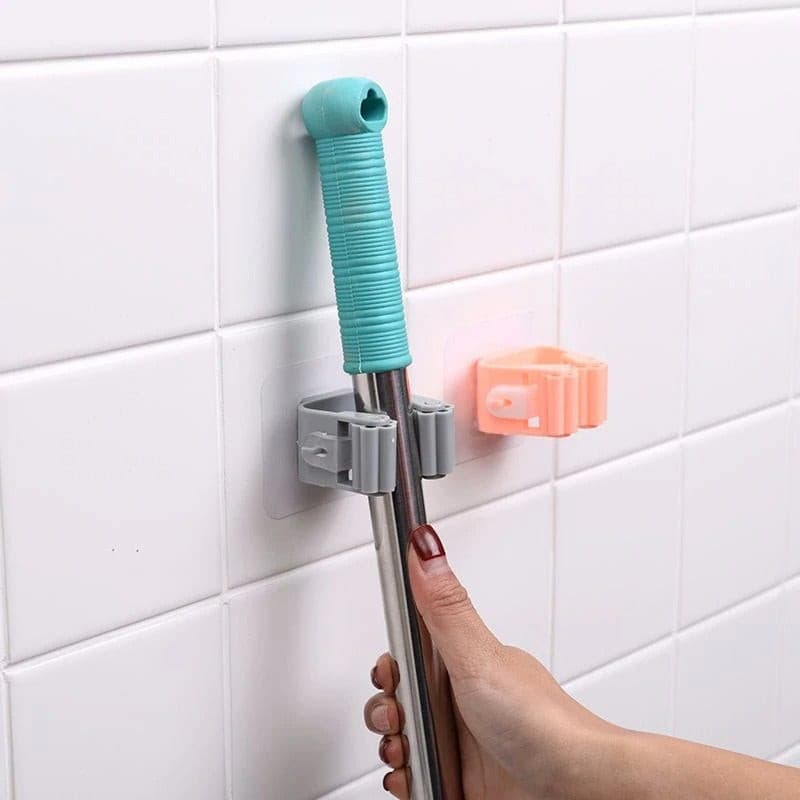 Pack Of 3 - Wall Mounted Mop, Brush & Broom Holder - DS Traders