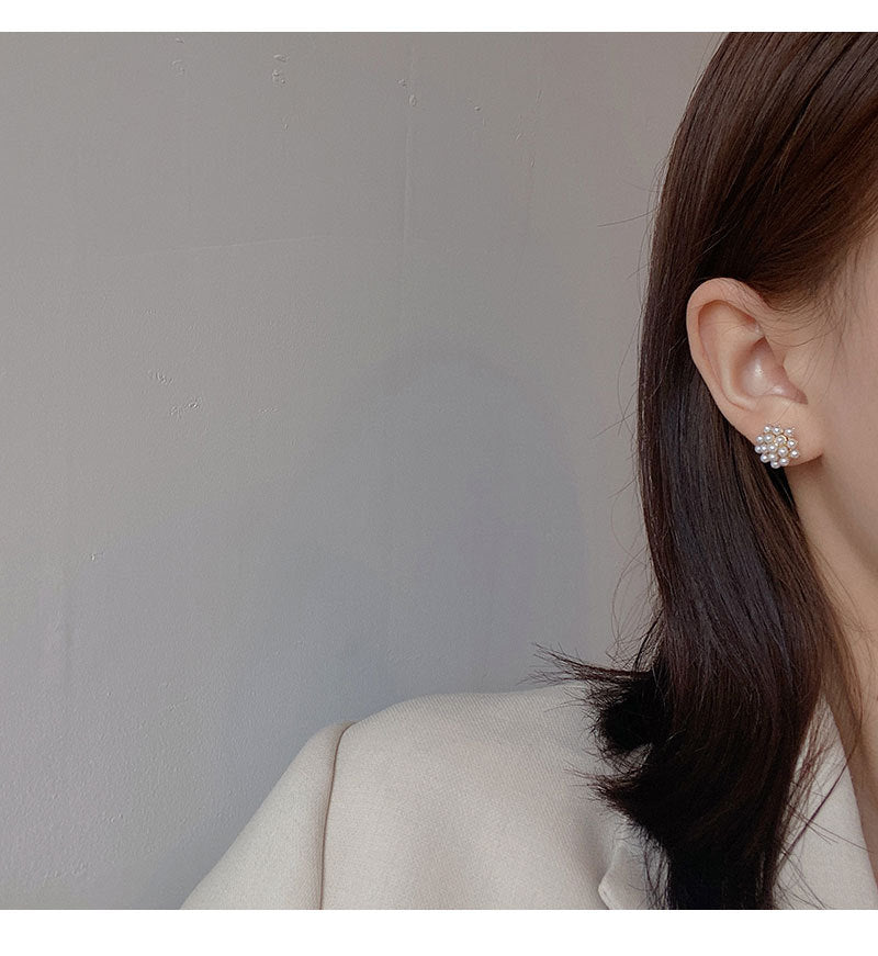 Pearl Cluster Earrings - DS Traders