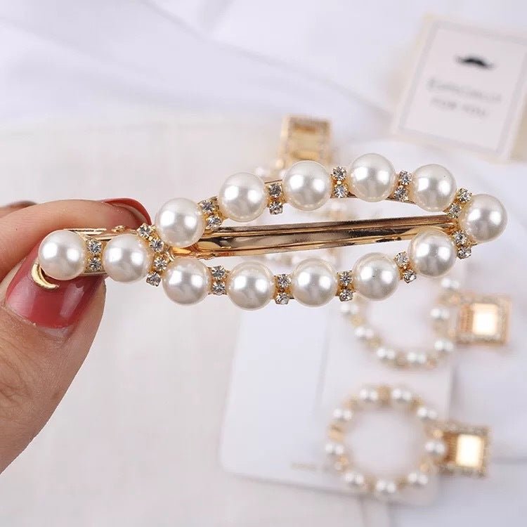Pearl & Diamond Hair Clip - DS Traders