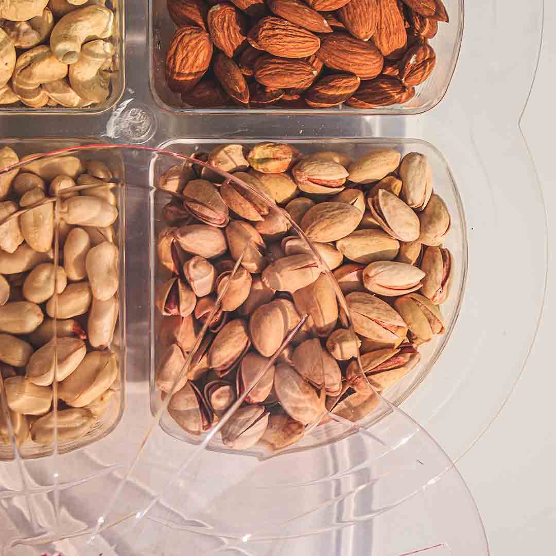 Pearl Shape Dry Fruit Tray With Beautiful Acralic Lid. - DS Traders