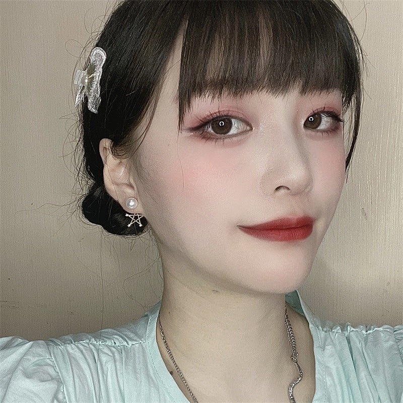Pearl Star Shape Earrings - DS Traders
