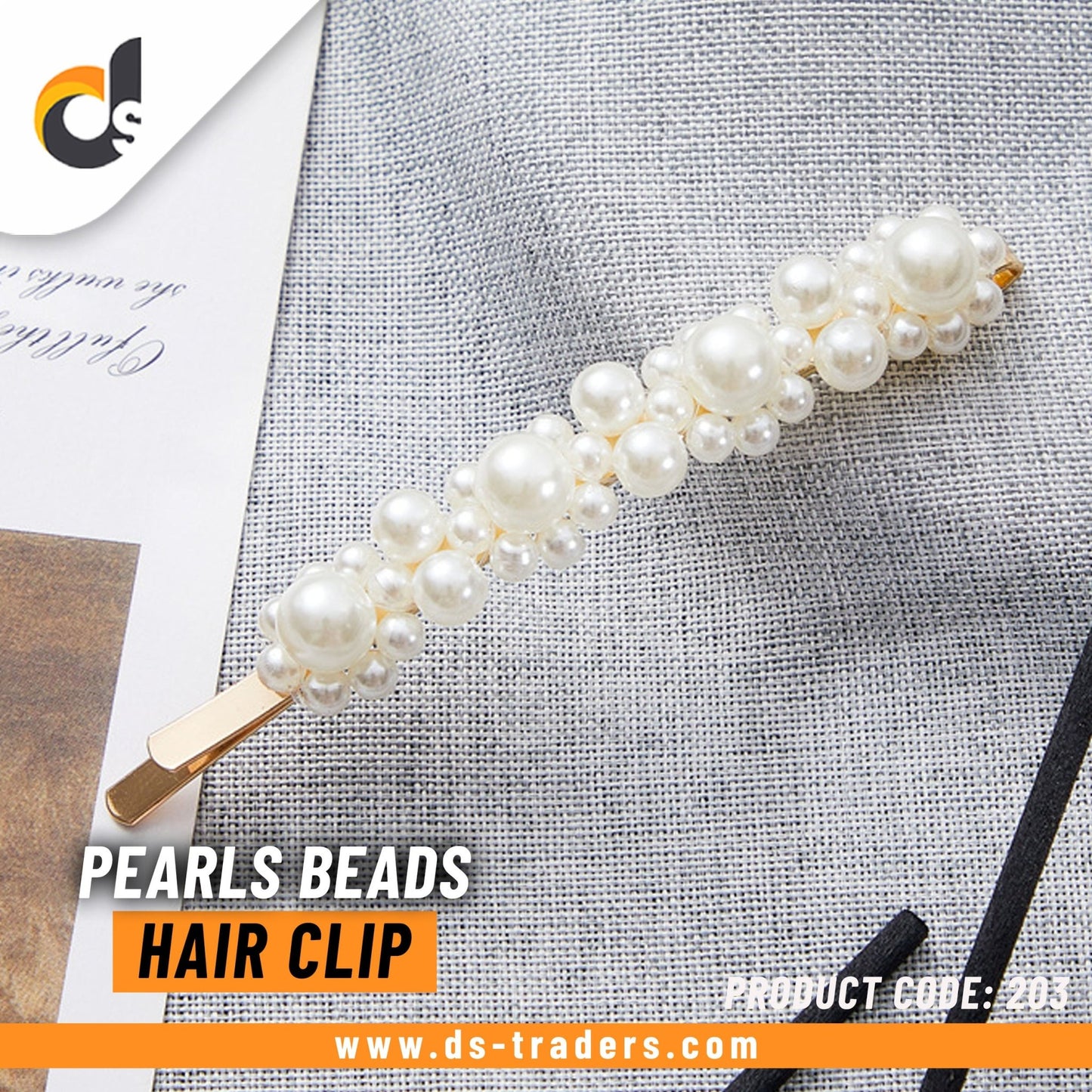 Pearls Beads Hair Clip - DS Traders
