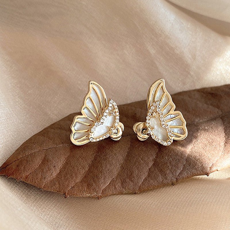 Shell Butterfly Stud Earrings - DS Traders