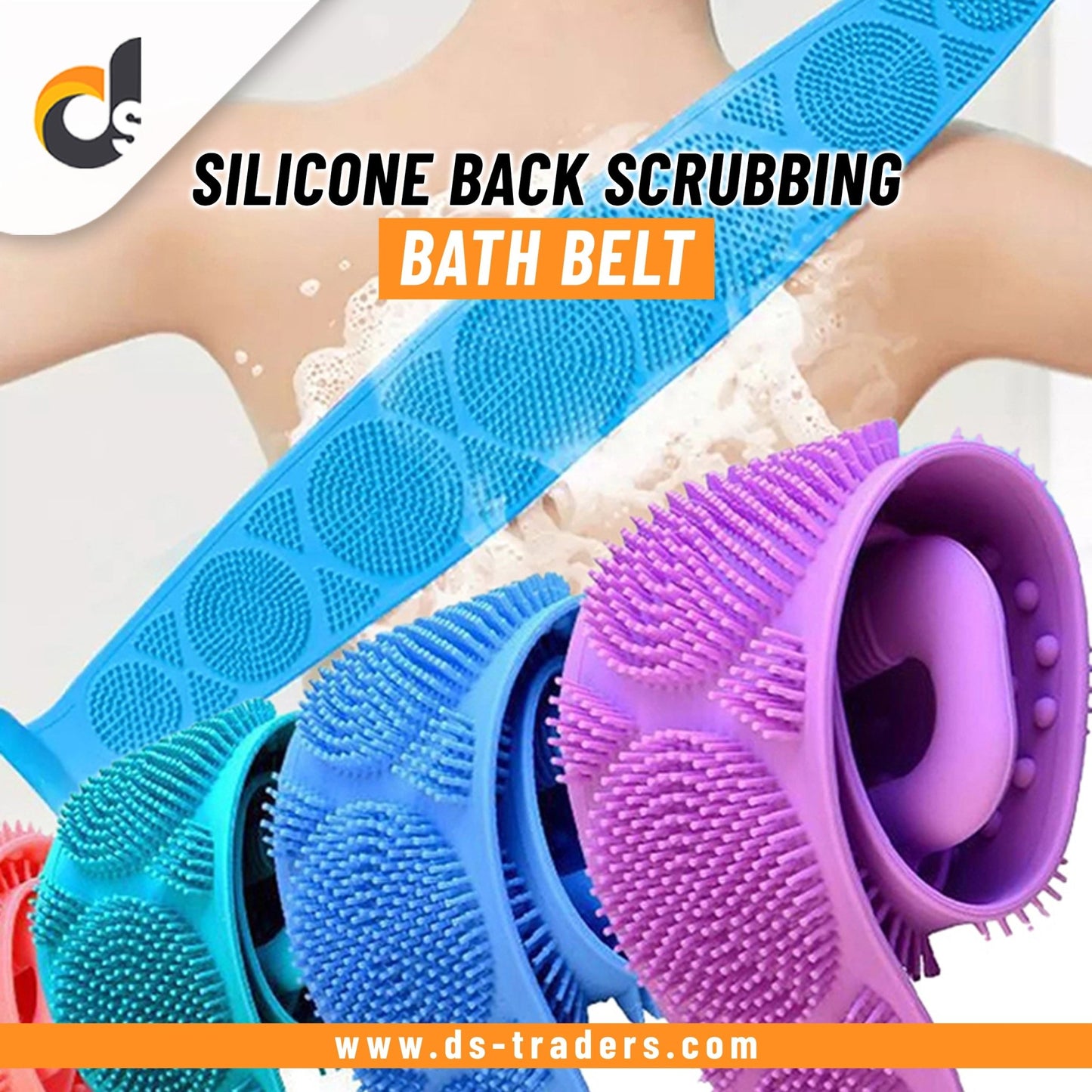 Silicone Back Scrubbing Bath Belt - DS Traders