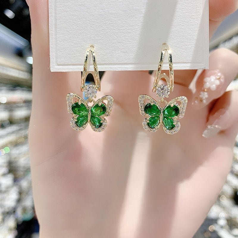 Simple Butterfly Pearl Earrings - DS Traders