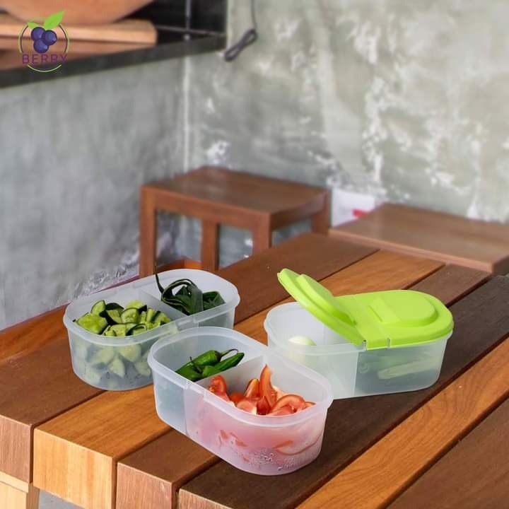 Splash Dual Compartment Food container - Pack Of 2 - DS Traders