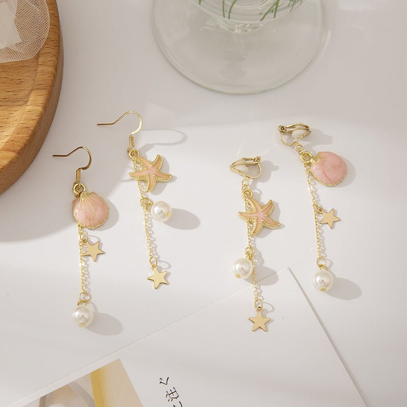 Star & Seashell Shape Earrings - DS Traders