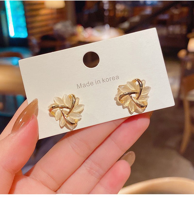 Stud Rose Pearl Flower Earrings - DS Traders