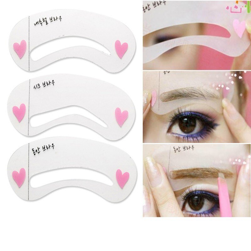 Thrush Tool Eyebrow Card Eyebrow Template Thrusher (3 Pieces) - DS Traders