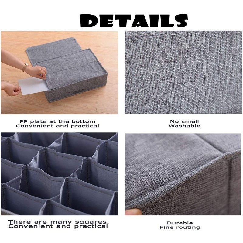 Underwear Socks Storage Organizer With Foldable Closet Drawer Divider. - DS Traders