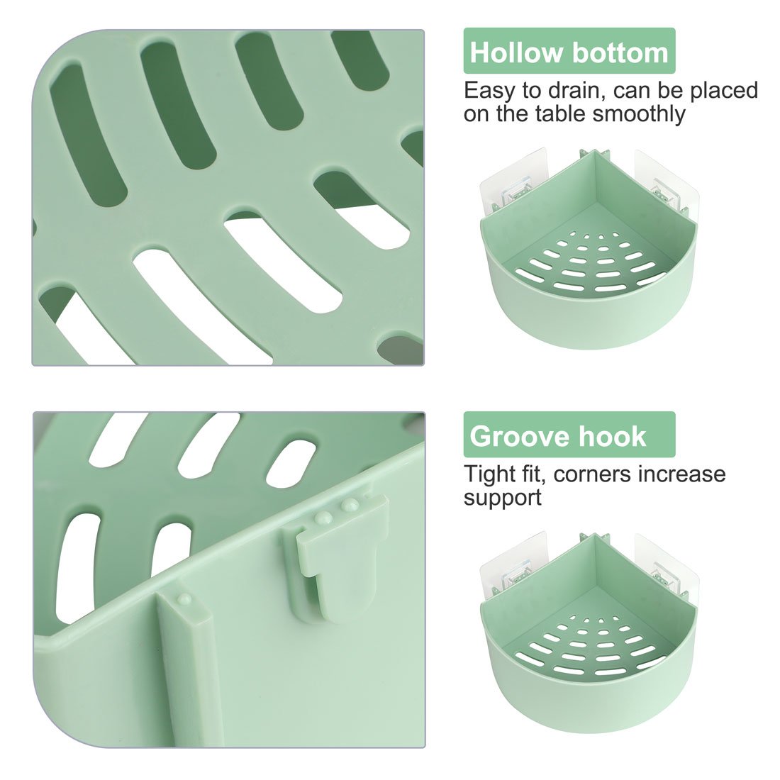Universal Corner Shelf Storage Rack Wall Mounted Plastic Storage Organizer - DS Traders