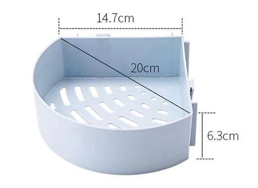 Universal Corner Shelf Storage Rack Wall Mounted Plastic Storage Organizer - DS Traders
