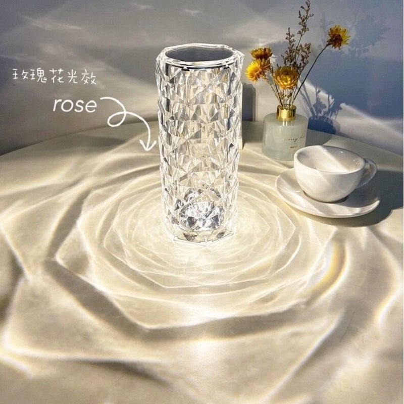 USB Charging Rose Diamond Table Lamp. - DS Traders