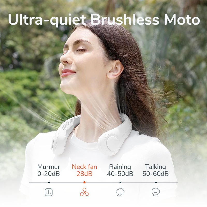 USB Rechargeable Portable Bladeless Neck Fan. - DS Traders