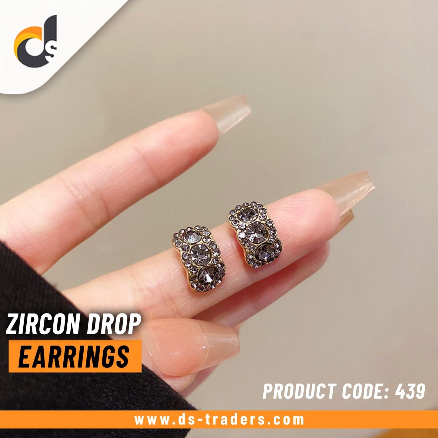 Zircon Drop Earrings Set - DS Traders