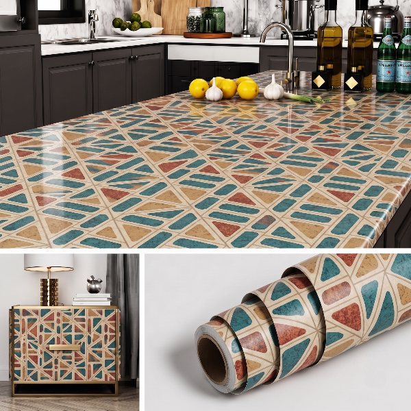 Self Adhesive Multi-Color Marble Sheet