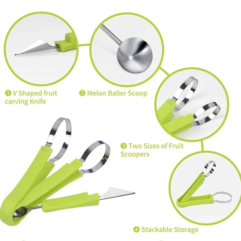 4 In 1 Stainless Steel Fruit Cutter