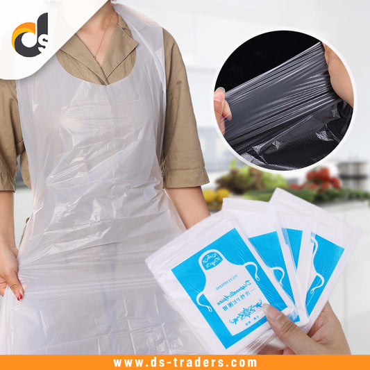 10PCs Disposable Waterproof Plastic Aprons