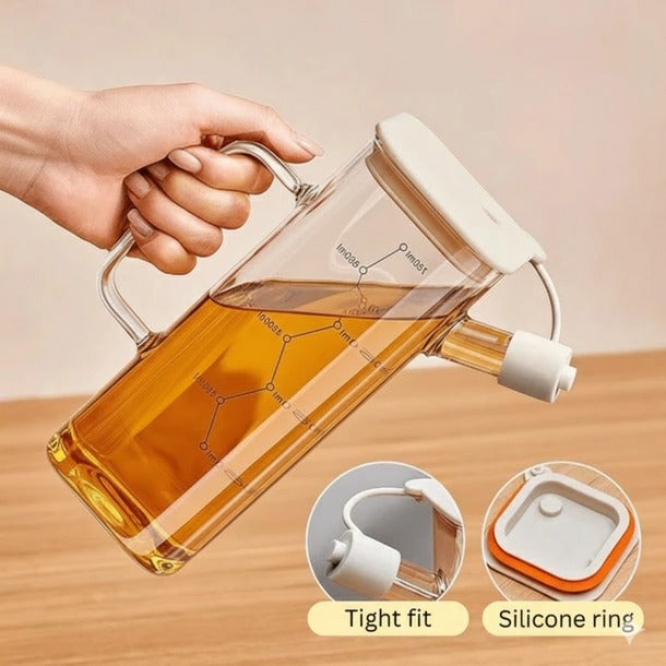 Glass Oil Dispenser with Silicone Guard