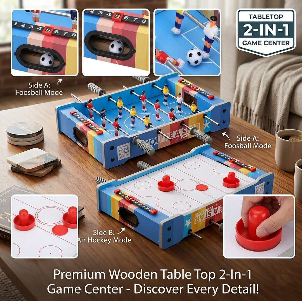 2-in-1 Football & Air Hockey Game
