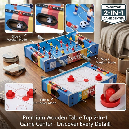 2-in-1 Football & Air Hockey Game