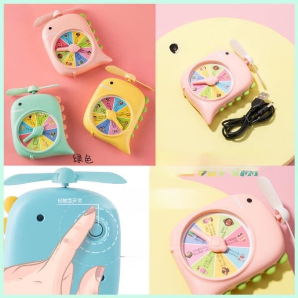 Rechargeable Portable Educational Dinosaur Fan