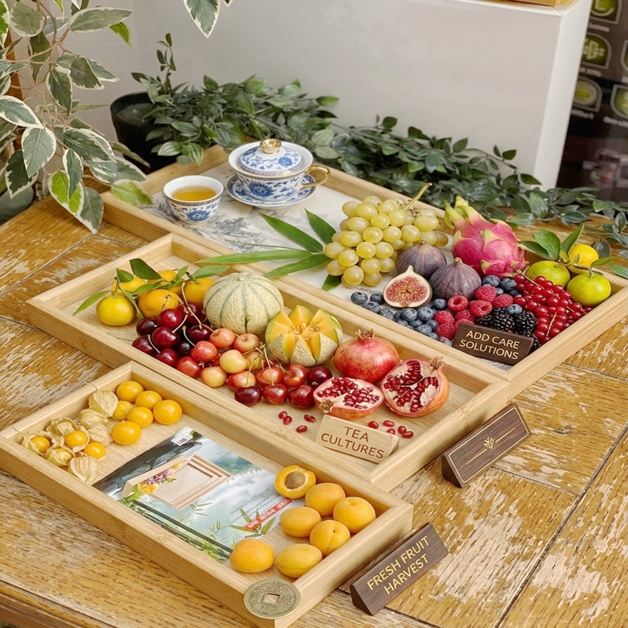 Set of 3 pcs Wooden Serving Trays