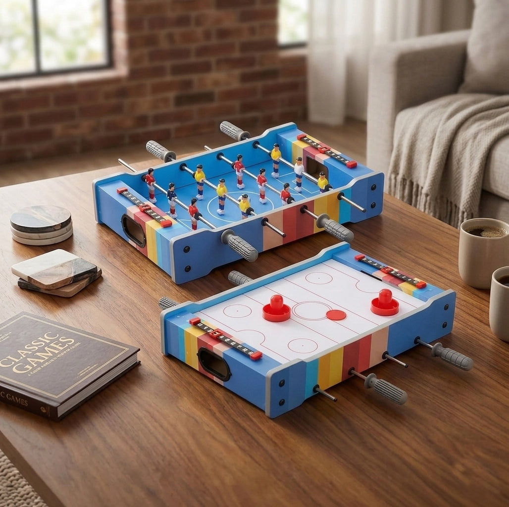 2-in-1 Football & Air Hockey Game